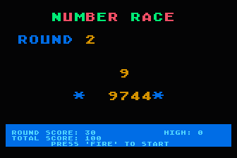 Number Race atari screenshot