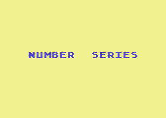 Number Series atari screenshot