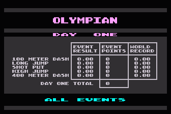Olympian atari screenshot