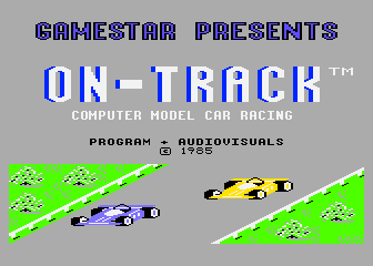 On-Track Computer Model Car Racing atari screenshot