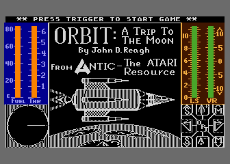 Orbit - A Trip to the Moon atari screenshot