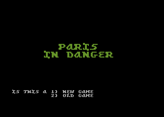 Paris in Danger atari screenshot