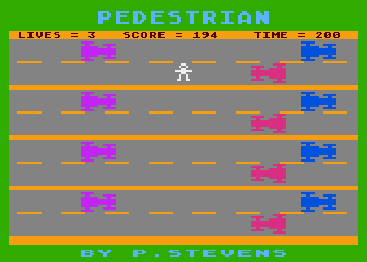 Pedestrian atari screenshot