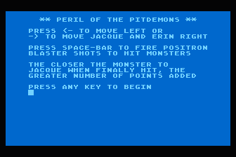 Peril of the Pitdemons atari screenshot