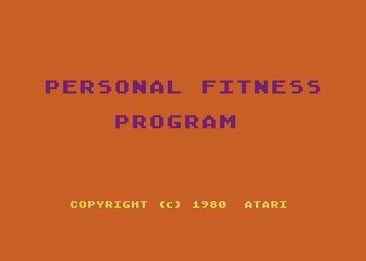 Personal Fitness Program atari screenshot