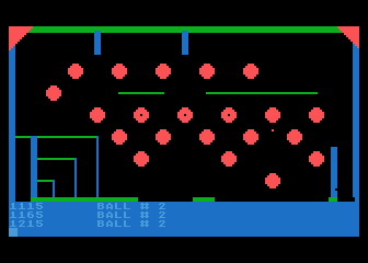 Pinball Game atari screenshot