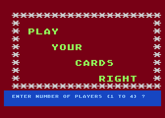 Play Your Cards Right atari screenshot