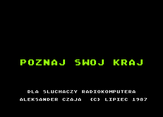 Poznaj Swoj Kraj atari screenshot