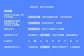 Racing Destruction Set atari screenshot