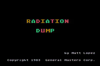 Radiation Dump atari screenshot