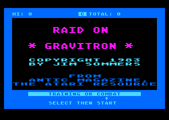 Raid on Gravitron atari screenshot