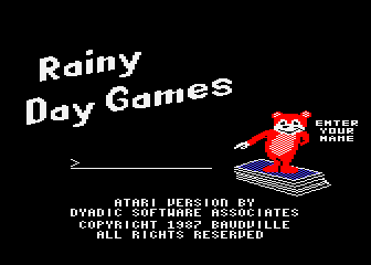 Rainy Day Games atari screenshot