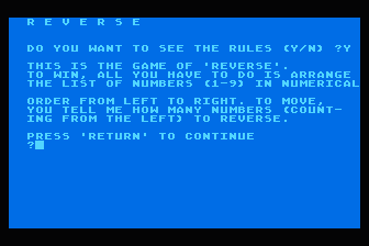 Reverse - A Game of Skill atari screenshot