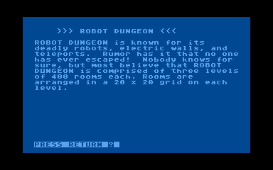 Robot Dungeon atari screenshot