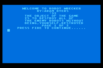Robot Wrecker atari screenshot