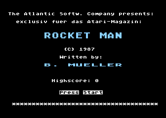 Rocket Man atari screenshot