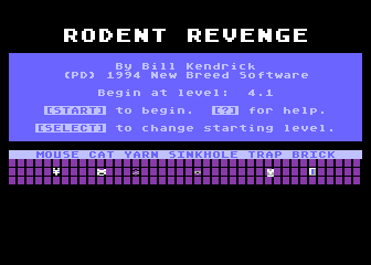 Rodent Revenge atari screenshot