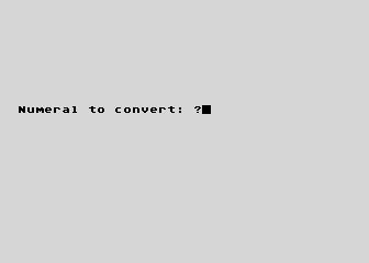 Roman Numeral Translator atari screenshot