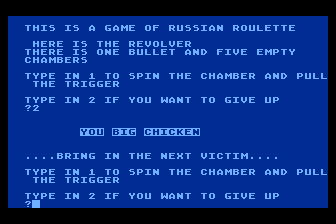 Russian Roulette atari screenshot