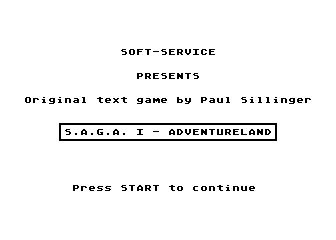 SAGA I - Adventureland atari screenshot