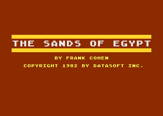 Sands of Egypt (The) atari screenshot