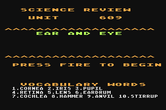 Science Review - Unit 609 - Ear and Eye atari screenshot