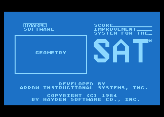 Score Improvement System for the SAT - Geometry atari screenshot