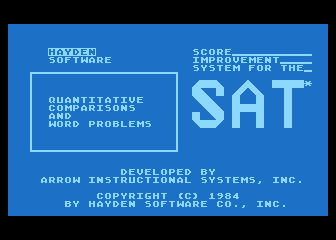 Score Improvement System for the SAT - Quantitative Comparisons and Word Problems atari screenshot