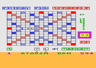 Scrabble atari screenshot