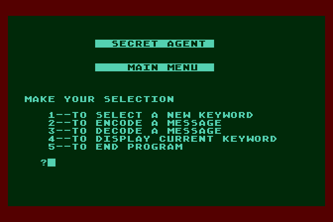 Secret Agent - Mission One atari screenshot