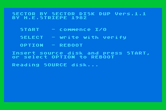 Sector by Sector Disk Dup atari screenshot