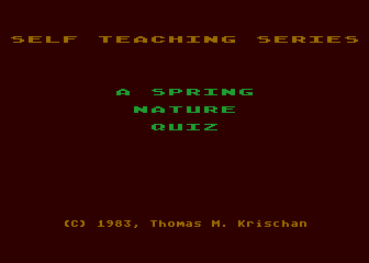 Self Teaching Series - A Spring Nature Quiz atari screenshot