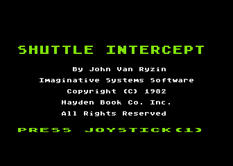 Shuttle Intercept atari screenshot
