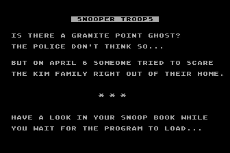 Snooper Troops - Case #1 - The Granite Point Ghost atari screenshot