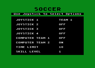 Soccer atari screenshot