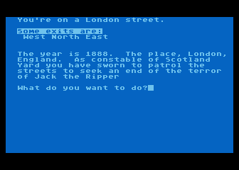 SoftSide Adventure No.  4 - Jack the Ripper atari screenshot