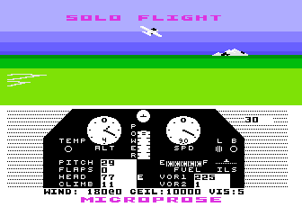 Solo Flight atari screenshot