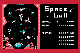 Space Ball Pinball atari screenshot