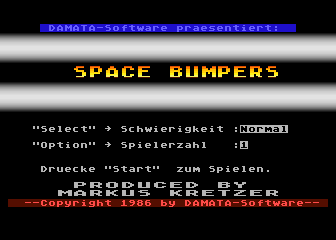 Space Bumpers atari screenshot
