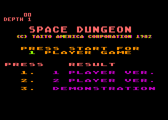 Space Dungeon atari screenshot
