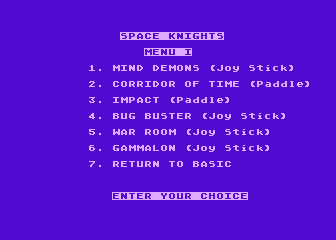 Space Knights atari screenshot