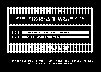 Space Mission Problem Solving atari screenshot