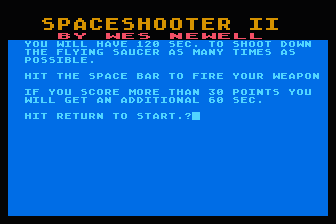 Space Shooter II atari screenshot