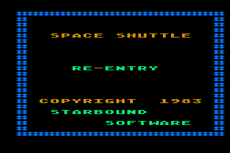 Space Shuttle - Re-Entry atari screenshot