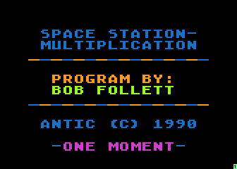 Space Station Multiplication atari screenshot