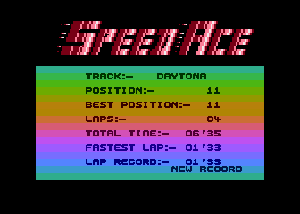Speed Ace atari screenshot