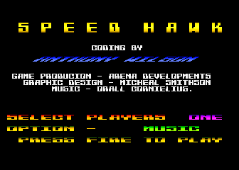 Speed Hawk atari screenshot