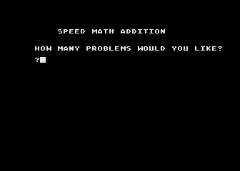 Speed Math - Addition atari screenshot