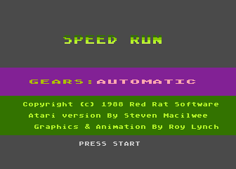 Speed Run atari screenshot
