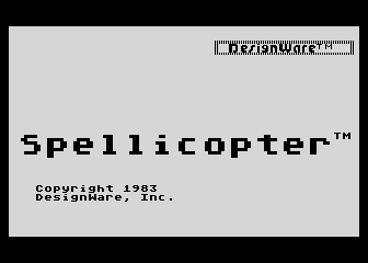 Spellicopter atari screenshot